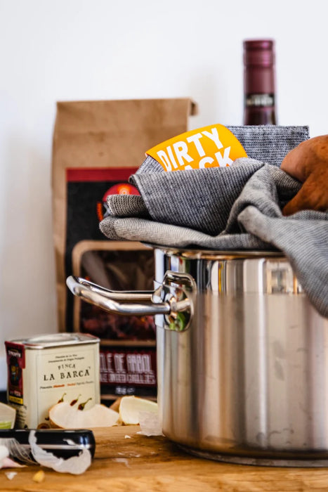 DIRTY JACK doek Charcoal - oranje label