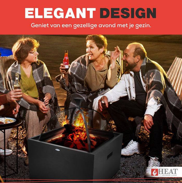 HEAT Vuurkorf 3 in 1 (Vuurkorf + BBQ+ Tafel)
