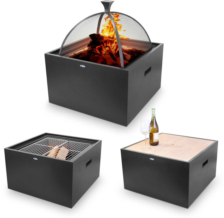 HEAT Vuurkorf 3 in 1 (Vuurkorf + BBQ+ Tafel)