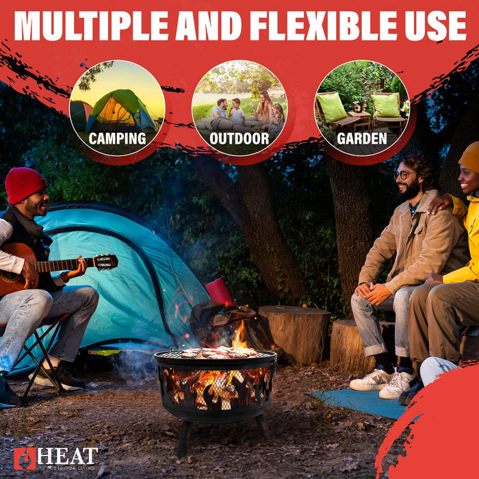 HEAT Vuurkorf Hornset met Grillrooster en Vonkenscherm