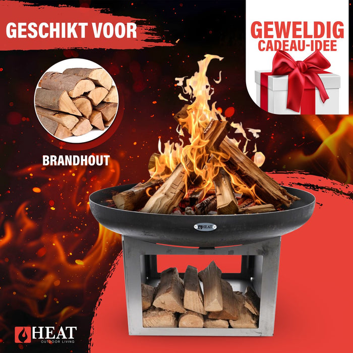 HEAT Vuurschaal Fresvik met Houtopslag