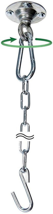 Power hook met ketting voor hangstoelen in houten balk