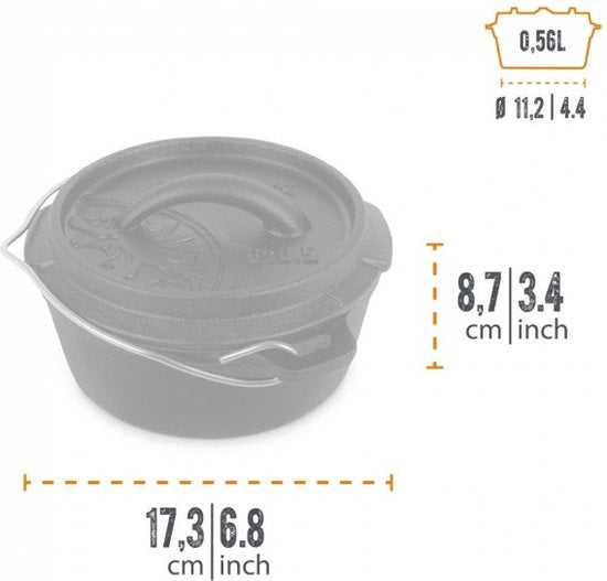 * Petromax Dutch Oven FT0,5 met pootjes 0,5 liter