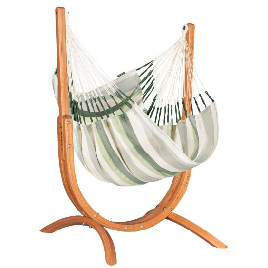 LA SIESTA Udine Outdoor Cedar - Hangstoel & Stand - Weerbestendig - Comfort maat
