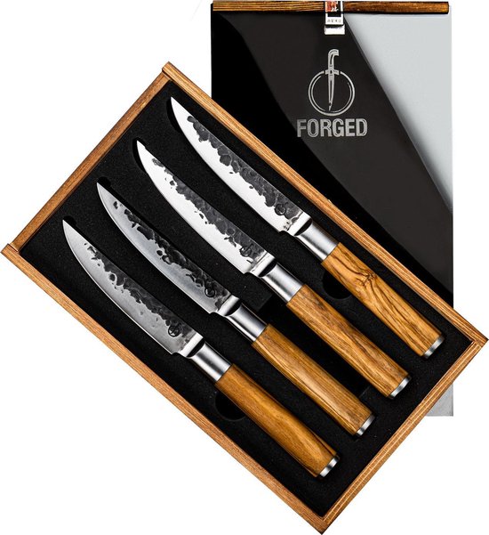 Forged Olive - 4 steakmessen