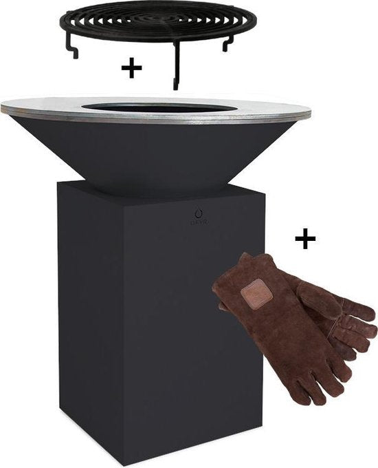 Voordeelpakket: OFYR Classic Black 100-100 - Grillrooster - Handschoenen - BBQ - Barbecue - Grill bundel