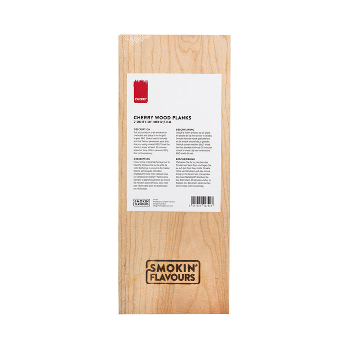 Smokin’ Flavours Kersenhouten planken 2 stuks 30×12,5 cm