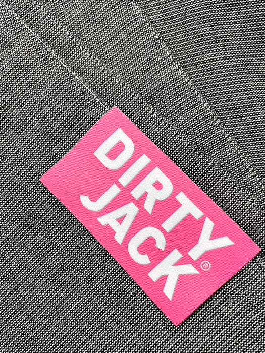 DIRTY JACK doek Charcoal - roze pink label