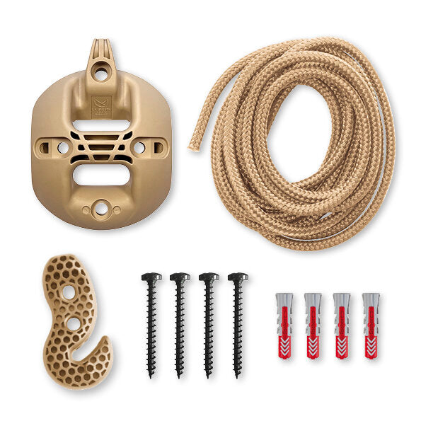 LA SIESTA® CasaMount 1-punts ophangset beige – voor hangstoelen aan plafond en balken