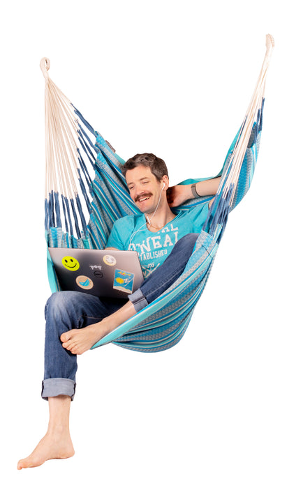 LA SIESTA Cumbia Organic Azure - Hangstoel - Basic maat