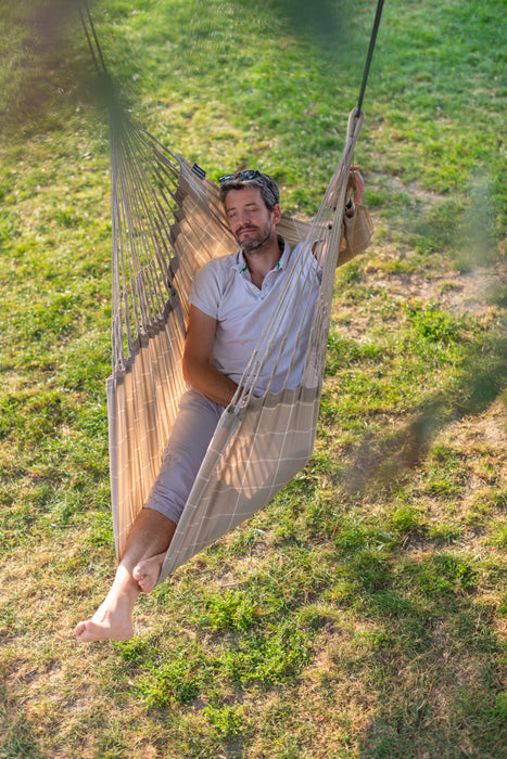 LA SIESTA Cumbia Outdoor Almond - Hangstoel - Weerbestendig - Comfort maat