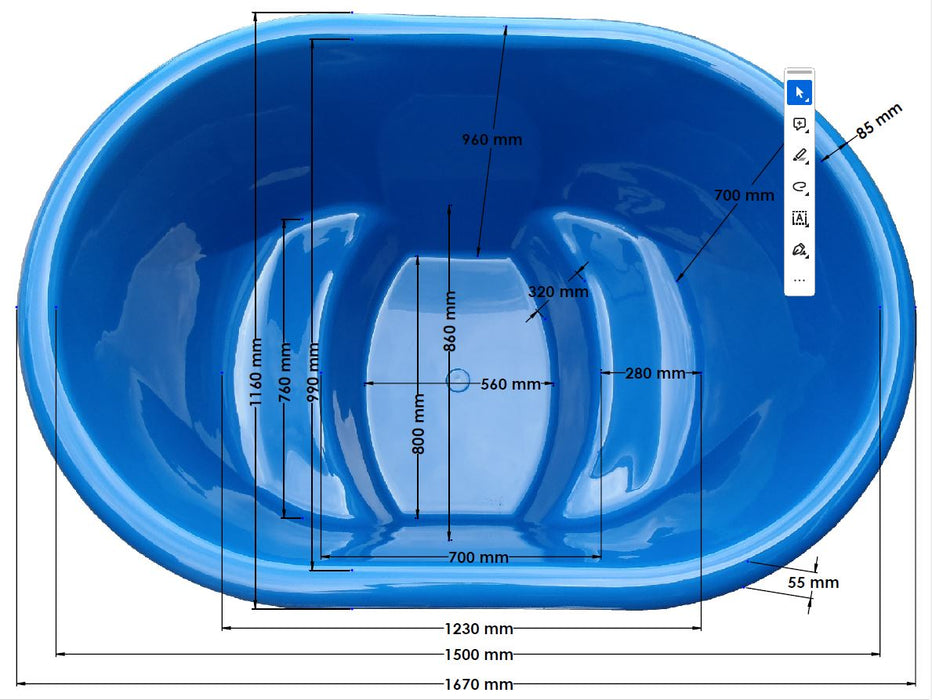B-lazy hottub ofuro - 800 Liter