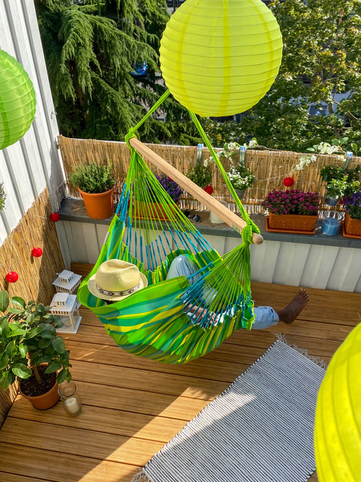 LA SIESTA  Domingo Lime - Hangstoel - Weerbestendig - Comfort maat