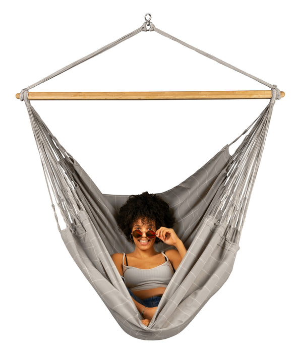 LA SIESTA  Domingo Almond - Hangstoel - Weerbestendig - Comfort maat