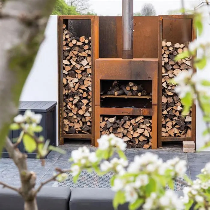 ENOK Cortenstaal Buitenhaard met staander