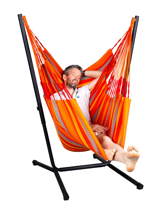 LA SIESTA Fiji Outdoor Toucan - Hangstoel & Stand - Weerbestendig - Comfort maat