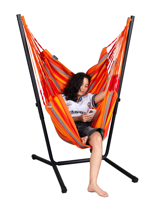 LA SIESTA Fiji Outdoor Toucan - Hangstoel & Stand - Weerbestendig - Comfort maat
