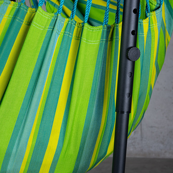 LA SIESTA Fiji Outdoor Lime - Hangstoel & Stand - Weerbestendig - Comfort maat