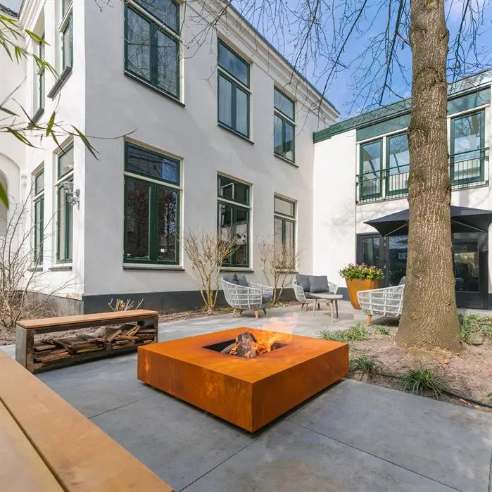 Vuurtafel Cortenstaal QUAD Zonder Grill