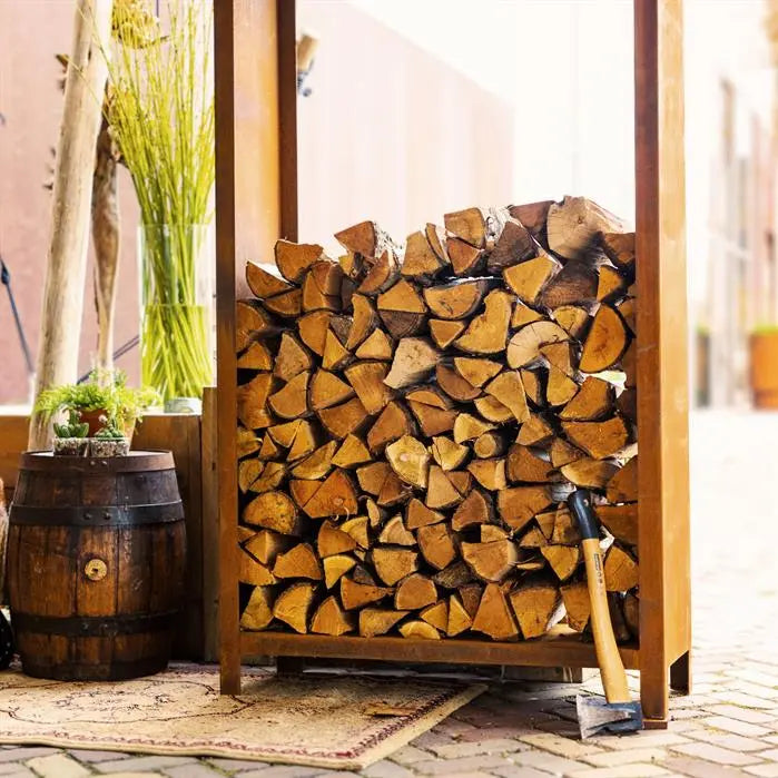 Houtopslag cortenstaal - 800 x 400 x 1800 mm