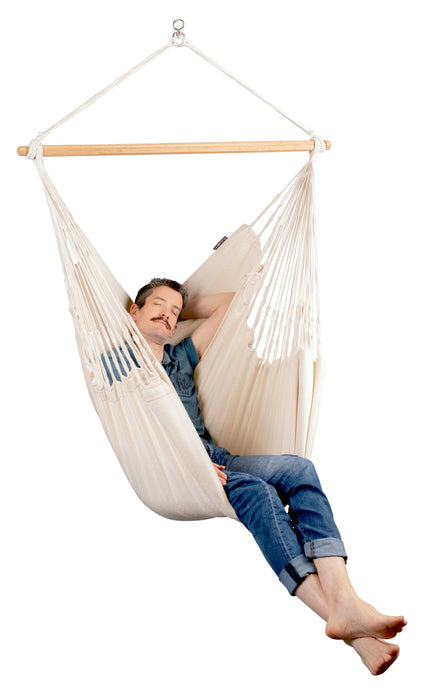 LA SIESTA Habana Latte - Hangstoel - Weerbestendig - Comfort maat