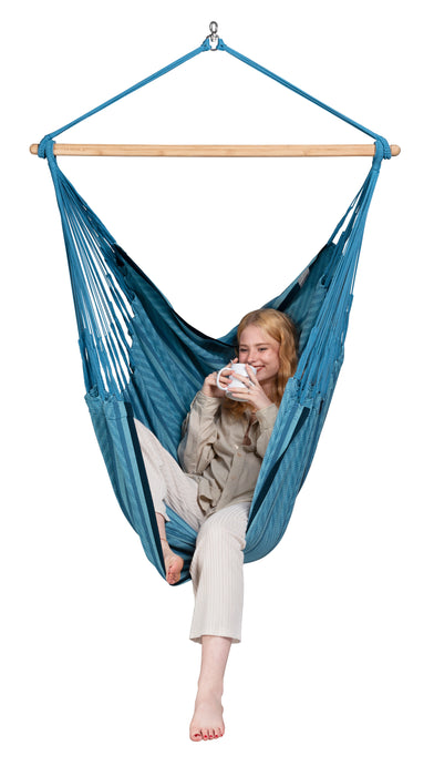 LA SIESTA Habana Blue Zebra - Hangstoel - Weerbestendig - Comfort maat