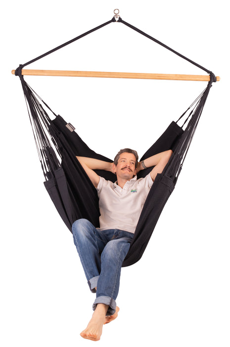 LA SIESTA Habana Onyx - Hangstoel - Weerbestendig - Comfort maat