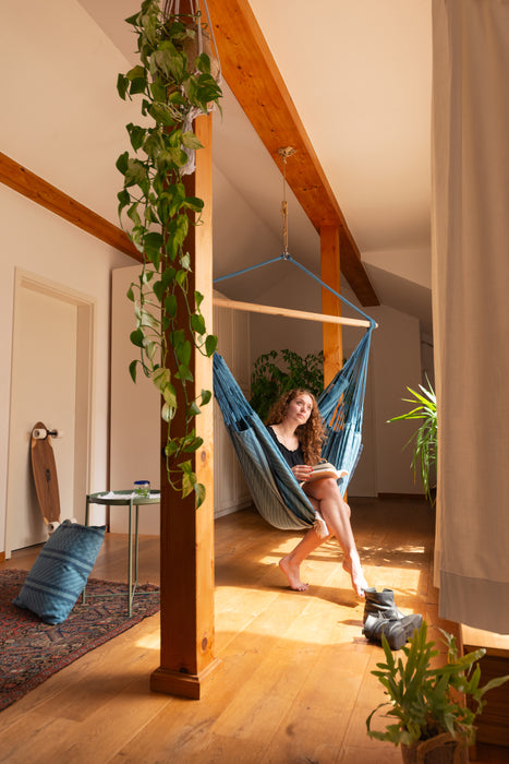 LA SIESTA Habana Blue Zebra - Hangstoel - Weerbestendig - KingSize
