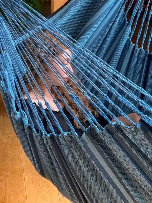 LA SIESTA Habana Blue Zebra - Hangstoel - Weerbestendig - KingSize