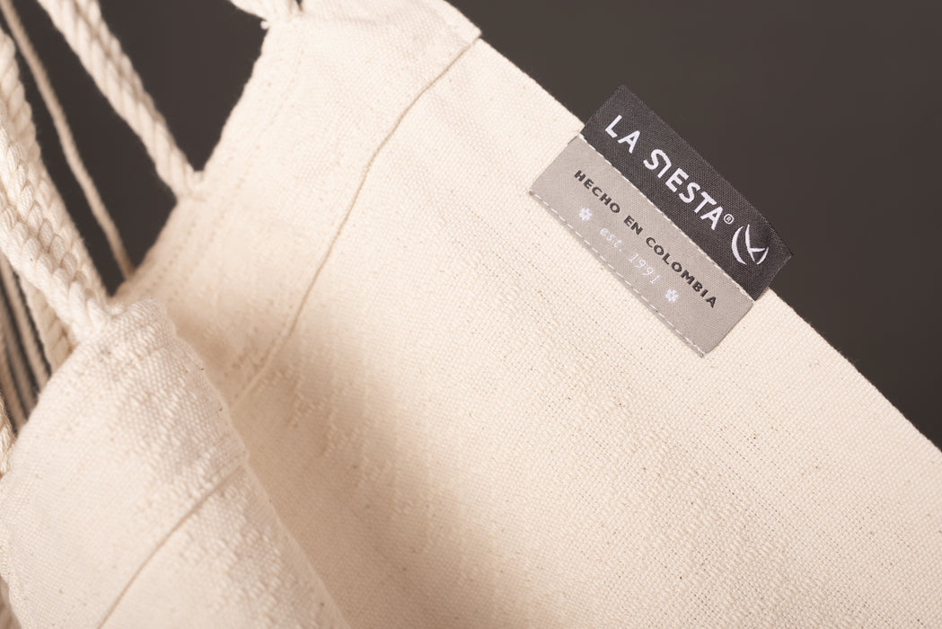 LA SIESTA Fiji Organic Latte - Hangstoel & Stand - Comfort maat