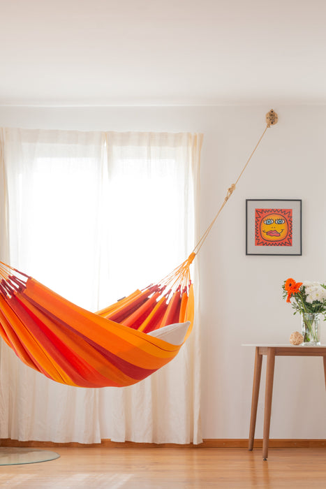 LA SIESTA® CasaMount 2-punts ophangset beige – voor hangmatten en hangstoelen