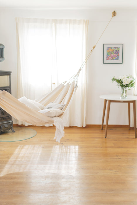 LA SIESTA Modesta hangmat - Weersbestendig - Latte - Dubbele maat
