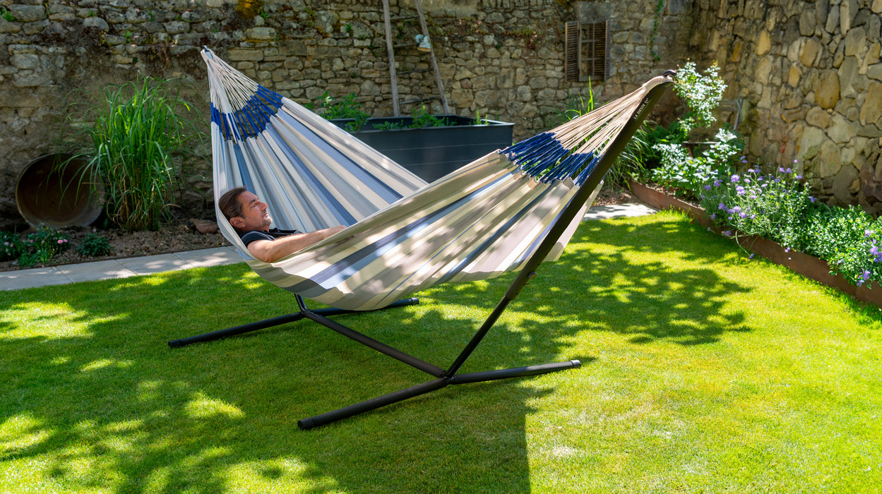 LA SIESTA Nautico Anthracite - Hangmat staander - Dubbele maat