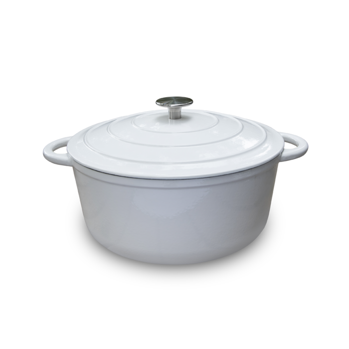 OUTR Round casserole satin white - 28 cm