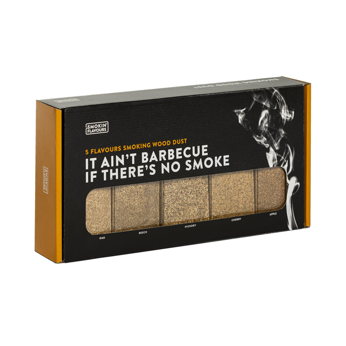 Giftbox rookmot 5x 650 ml eik - beuk - appel - kers - hickory