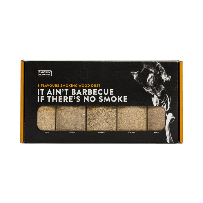 Giftbox rookmot 5x 650 ml eik - beuk - appel - kers - hickory