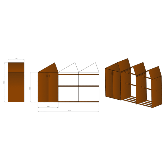 Houtopslag Sheddak Met Deur
