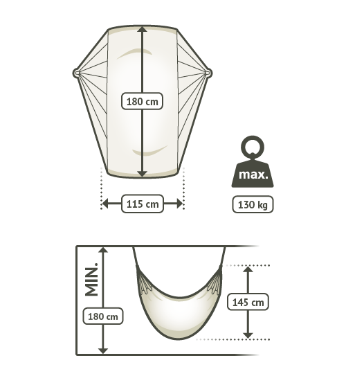 LA SIESTA Cumbia Outdoor Almond - Hangstoel - Weerbestendig - Comfort maat