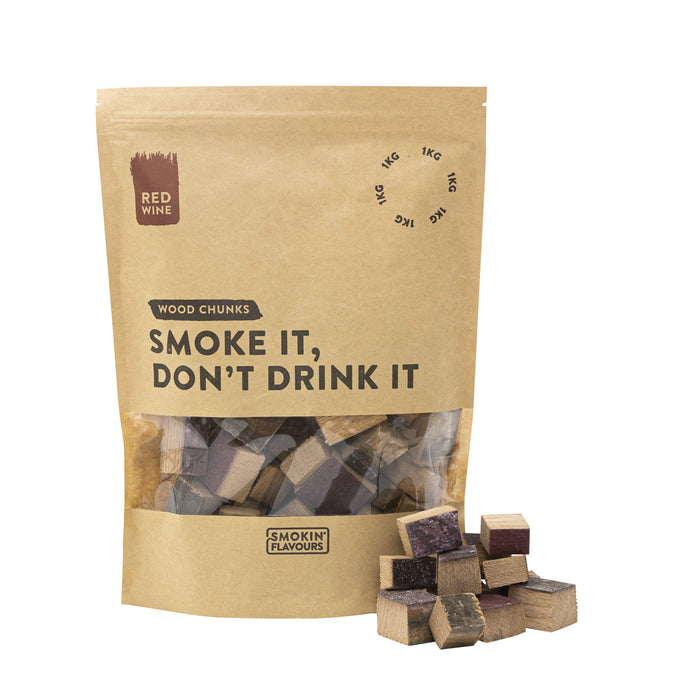 Smokin’ Flavours Rookchunks 1 KG rode wijnvaten