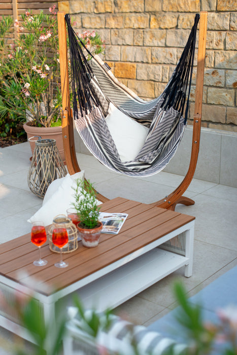 LA SIESTA Udine Organic Zebra - Hangstoel & Stand - Comfort maat