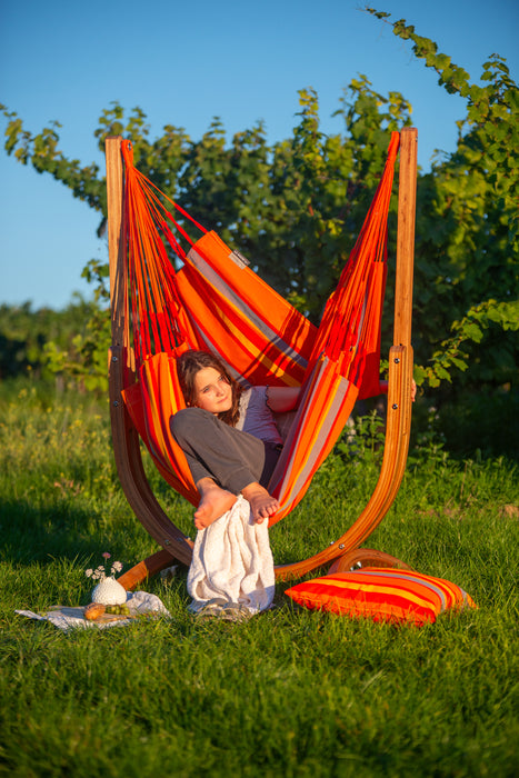 LA SIESTA Udine Outdoor Toucan - Hangstoel & Stand - Weerbestendig - Comfort maat