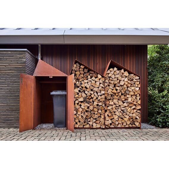 Houtopslag Sheddak Met Deur