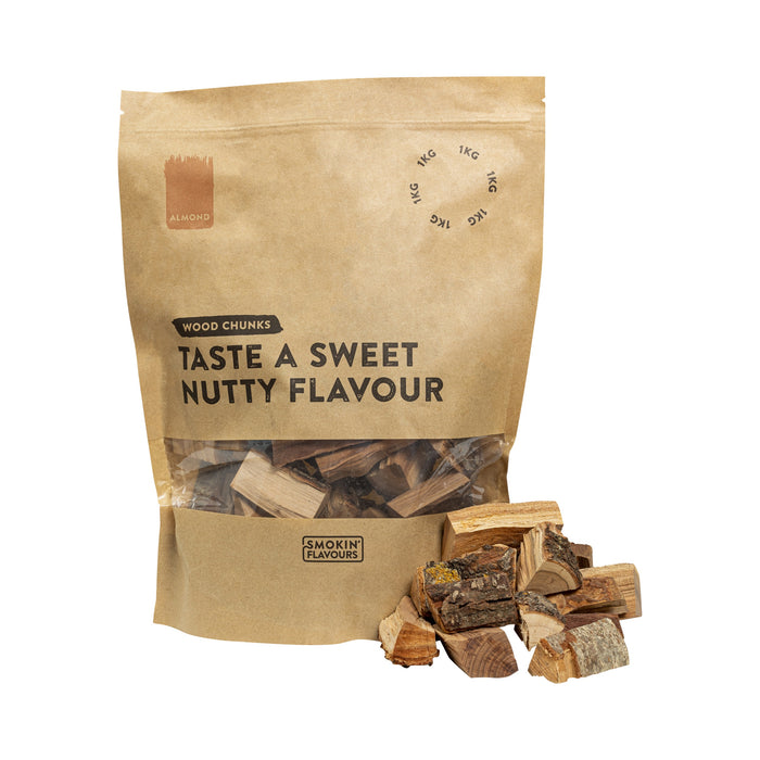 Smokin’ Flavours Rookchunks 1 kg Amandel